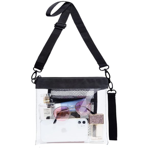 Bags Nwt Clear Game Day Bag Stadium Approved Crossbody Bag Inner Pocket Black Trim Poshmark